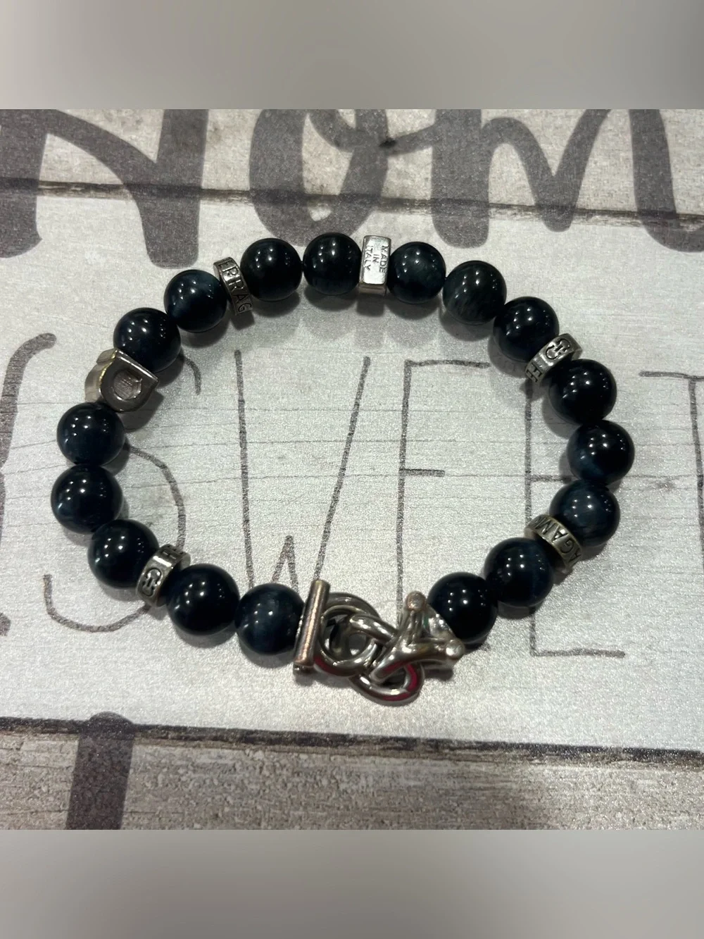 Ferragamo Double Gancini Beaded Stretch Bracelet
